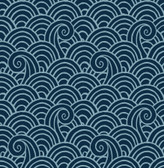 4081-26305 - Alorah Navy Wave Wallpaper