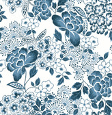 4081-26304 - Irina Blue Floral Blooms Wallpaper