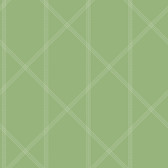 4074-26605 - Walcott Light Green Stitched Trellis Wallpaper