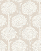 4074-26626 - Zaria Taupe Topiary Wallpaper