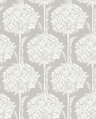4074-26625 - Zaria Grey Topiary Wallpaper
