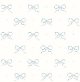 AST4356 - Emma Blue Heather Large Bow Wallpaper