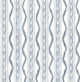 AST4349 - Rhys Blue IKAT Stripe Wallpaper