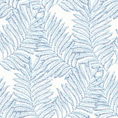 2973-90503 - Finnley Blue Inked Fern Wallpaper