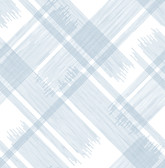 2973-90705 - Zag Blue Modern Plaid Wallpaper