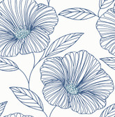 2973-91135 - Mythic Blue Floral Wallpaper