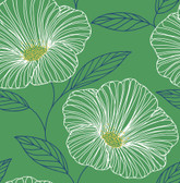 2973-91133 - Mythic Green Floral Wallpaper