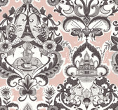 2973-90884 - Sadie Blush Parisian Damask Wallpaper