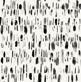 2973-90201 - Dwell Black Brushstrokes Wallpaper