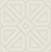 2973-87371 - Voltaire Grey Beaded Geometric Wallpaper
