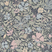 4111-63021 - Midsommar Dark Blue Floral Medley Wallpaper