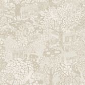 4111-63006 - Bygga Bo Light Grey Woodland Village Wallpaper