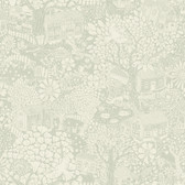 4111-63004 - Bygga Bo Seafoam Woodland Village Wallpaper