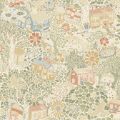 4111-63001 - Bygga Bo Neutral Woodland Village Wallpaper