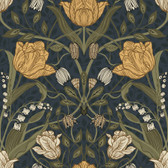 2999-44106 - Filippa Navy Tulip Wallpaper