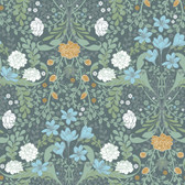 2999-24106 - Froso Turquoise Garden Damask Wallpaper