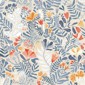 2999-55013 - Brittsommar Light blue Woodland Floral Wallpaper