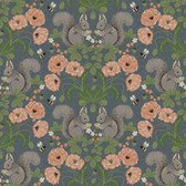 2999-44122 - Kurre Blue Woodland Damask Wallpaper