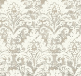 DF3333 - Velvet Crush Damask Soft Neutral & Pearl Wallpaper