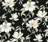 DF3313 - Garden Jewels Black Wallpaper