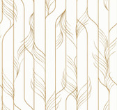 DF3301 - Elemental Thread White & Gold Wallpaper