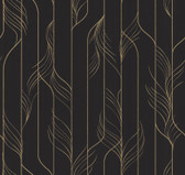 DF3305 - Elemental Thread Black & Gold Wallpaper