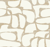 DF3351 - Craftsman Geometric White & Gold Wallpaper