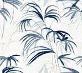 PSW1610RL - Inky Palms Blue Peel & Stick Wallpaper