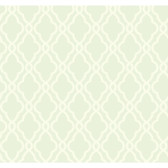 WA7708-WAVERLY CLASSICS  HAMPTON TRELLIS  WALLPAPER-Sea Foam Green-Cream