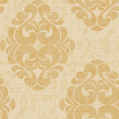 Risky Business II Tone On Tune Wallpaper RB4217 -Khaki-Gold Metallic-Tan