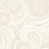 Silhouettes Swirling Paisley Bone Wallpaper AP7474