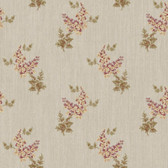 Rhapsody Floral Trail Wallpaper-VR3409 -brushed silver- purple grape- amethyst- cream- copper- hunter green