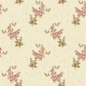 Rhapsody Floral Trail Wallpaper-VR3412 -gold cloth- cranberry- blush pink- white- lichen green- honey