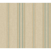 Rhapsody Classic Stripe Wallpaper-VR3416 -champagne beige satin- teal- aqua- honey tan