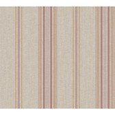 Rhapsody Classic Stripe Wallpaper-VR3417 -brushed silver- red grape- amethyst- rust