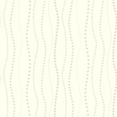 AB1898 - Ashford House Black & White Dotty Stripe Silver-White Wallpaper