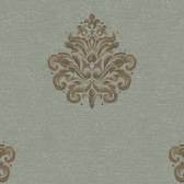 Texture Graystone Estate Spot Damask HD6932 Brown-Silver Grey Wallpaper