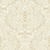 Texture Graystone Estate Feathered Damask HD6954 Linen-Cream Wallpaper