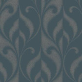 DN3703 - Candice Olson Blue Paradox Striped Wallpaper