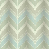 DN3729 - Candice Olson Green Gatsby Striped Wallpaper