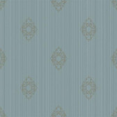 COD0173N - Candice Olson Embellished Surfaces Filigree Toile Blue Wallpaper