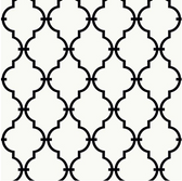 Ashford House Black & White - YS9100 Modern Trellis Wallpaper
