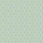 Kitchen & Bath Small Trellis Turquoise Wallpaper KH7084