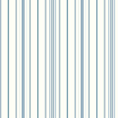 Ashford Stripes Wide Pinstripe Wallpaper SA9111 in Blue and White