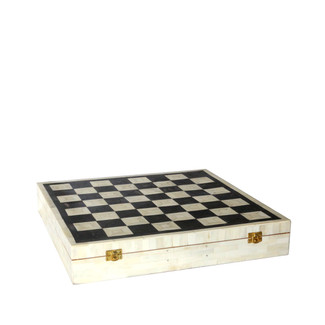 Bone Inlay Chess Set