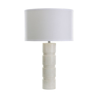 White Marble Pillar Table Lamp