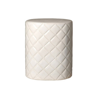 Quilted Ceramic Garden Stool