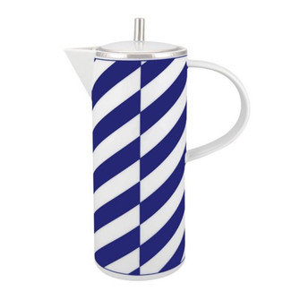 Cobalt Blue and White Coffee Pot