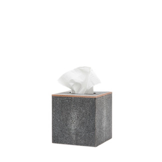 Ash Faux Shagreen Tissue Box