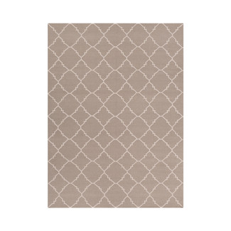 Taupe Flat Weave Area Rug